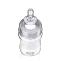 Butelka LOVI DIAMOND GLASS 150 ml z naturalnym smoczkiem, wykonana z trwałego szkła borowo-krzemowego, idealna do karmienia niemowląt