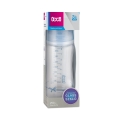 Butelka szklana LOVI diamond glass baby shower 250 ml w niebieskim opakowaniu dla niemowląt od 3 miesięcy