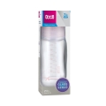 Butelka szklana LOVI diamond glass baby shower 250 ml w różowym opakowaniu dla niemowląt od 3 miesięcy