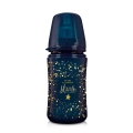 Nowoczesna butelka LOVI 240 ml w kolekcji Stardust z gwiezdnym nadrukiem — idealna do karmienia odciągniętym mlekiem