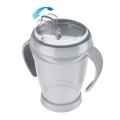 Kubek niekapek LOVI Sippy Master 250 ml z uchwytami i elastycznym silikonowym ustnikiem w ruchu