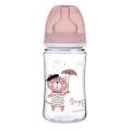 Butelka EasyStart Bonjour Paris z nadrukiem kota trzymającego parasol, pojemność 240 ml, antykolkowa.