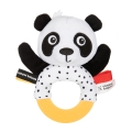 Canpol babies Panda BabiesBoo – uroczy gryzak sensoryczny z miękkiego materiału i delikatną grzechotką, stymulujący dotyk, słuch i wzrok maluszka.