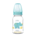 Butelka Canpol babies Baby Rhino z niebieskim smoczkiem to bezpieczna butelka dla niemowląt, lekka i ergonomiczna. Kolorowy nadruk nosorożca zachęca dziecko do karmienia.