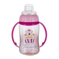 Kubek treningowy Canpol babies Cute Princess 320ml w kolorze różowym, z miękkim silikonowym ustnikiem i nadrukiem korony – idealny dla małej księżniczki.