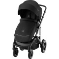 Britax-Romer Smile 5Z Space Black z rozłożoną osłoną na nogi – ochrona dziecka przed wiatrem i chłodem