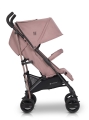 Euro-Cart EZZO wózek spacerowy parasolka w kolorze różowym rose – kompaktowy i bezawaryjny wózek z miękkim siedziskiem i dużą budką przeciwsłoneczną