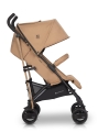 Euro-Cart EZZO wózek spacerowy parasolka w kolorze carmel – nowoczesny, lekki wózek z 3-stopniową regulacją oparcia i ocieplaczem na nóżki