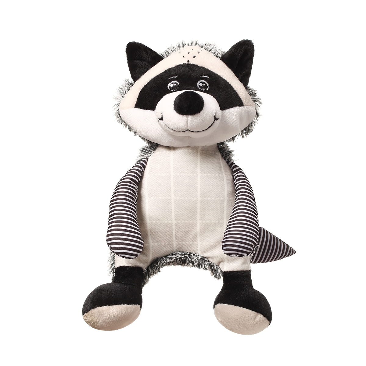 Maskotka pełni funkcję przytulanki i grzechotki racoon rocky 745 babyono