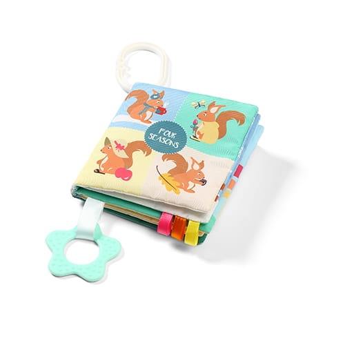 Babyono 1511 książeczka Seasons wspiera rozwój wzroku, słuchu i dotyku