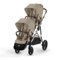 Cybex Gazelle S wózek bliźniaczy-spacerowy almond beige