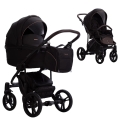 Czarny wózek Bebetto Bresso Onyx 02 – gondola i siedzisko spacerowe