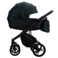 Bebetto Bresso gondola z budką – nowoczesny wózek głęboki w kolorze zielonym z pełnym daszkiem