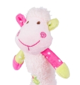 Babyono SWEET LAMBIE 606 – pluszowa owieczka z piszczkiem i kolorowym gryzakiem dla niemowląt, idealna do zabawy i przytulania.