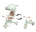 Toyz Faro green transformacja z rowerka biegowego na trójkołowego