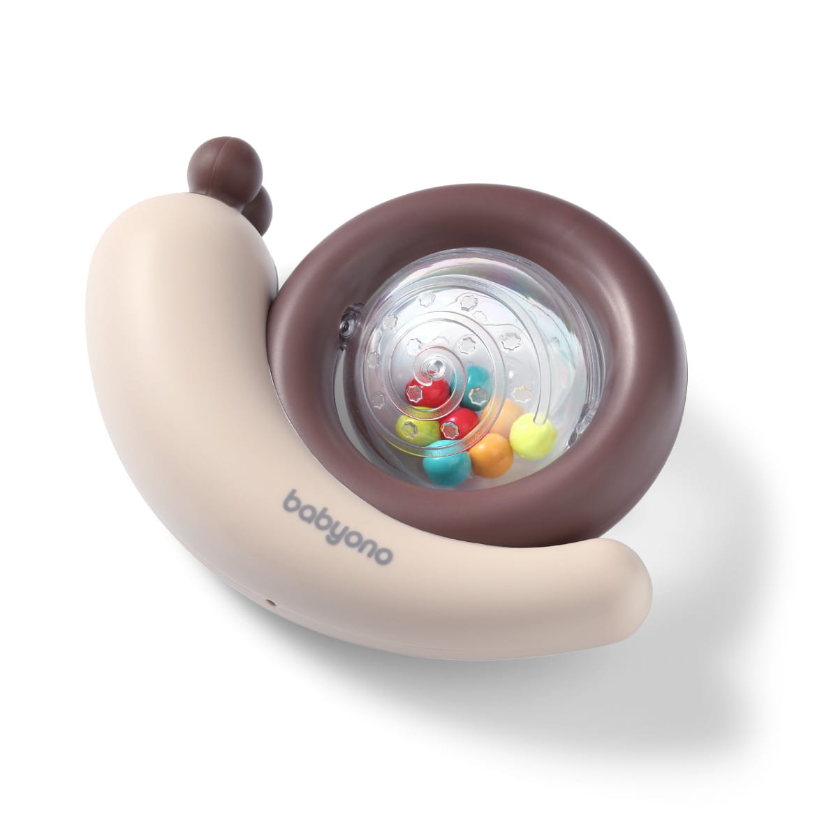 Babyono 1547 grzechotka snail wykonana z materiałów wolnych od szkodliwych substancji