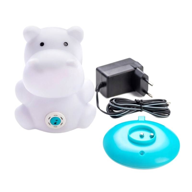 Babyono 961/01 Lampka z pozytywką śpiący Hipcio
