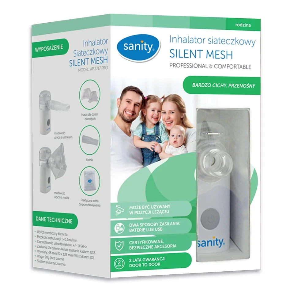 Sanity inhalator siateczkowy silent mesh