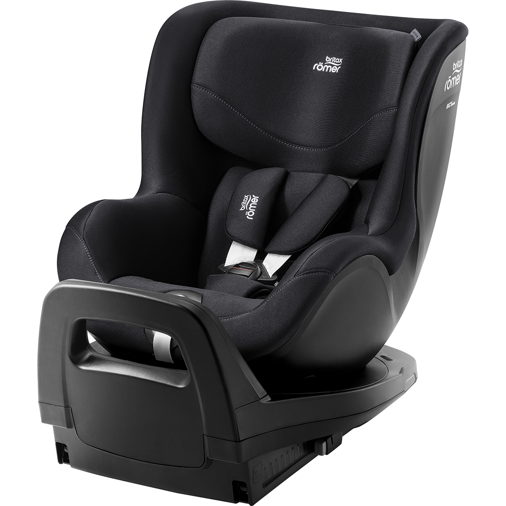 Britax-Romer Dualfix Pro M Classic Black – elegancki czarny fotelik samochodowy i-Size z funkcją obrotu 360°, ISOFIX i 5-punktowymi pasami