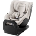 Britax-Romer Dualfix Pro M Lux Soft Taupe – stylowy jasnobeżowy fotelik samochodowy z wkładką premium i regulowanym zagłówkiem w kształcie litery V