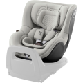 Obrotowy fotelik Britax-Römer Dualfix 5Z w kolorze jasnoszarym Lux Linen Grey, wyposażony w ISOFIX i regulację i-Size
