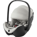 Fotelik samochodowy Britax Römer Baby-Safe Pro w kolorze szarym lux Linen Grey, z komfortową tapicerką i osłoną przeciwsłoneczną