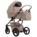Stylowy wózek gondola Bebetto Luca X Eva Minge z praktyczną torbą pielęgnacyjną i pojemnym koszem. Elegancja i funkcjonalność w jednym.