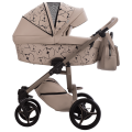 Wózek Bebetto Luca X Eva Minge z gondolą i rozkładaną budką z siatką wentylacyjną dla lepszego przepływu powietrza
