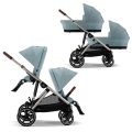 Cybex Gazelle S wózek 2w1 bliźniaczy stormy blue