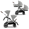 Cybex Gazelle S wózek 2w1 bliźniaczy stone grey