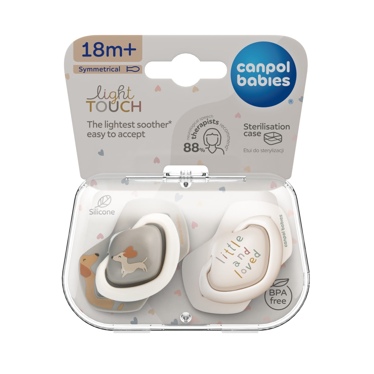 canpol babies 22/672 smoczek uspokający Light Touch DOGS