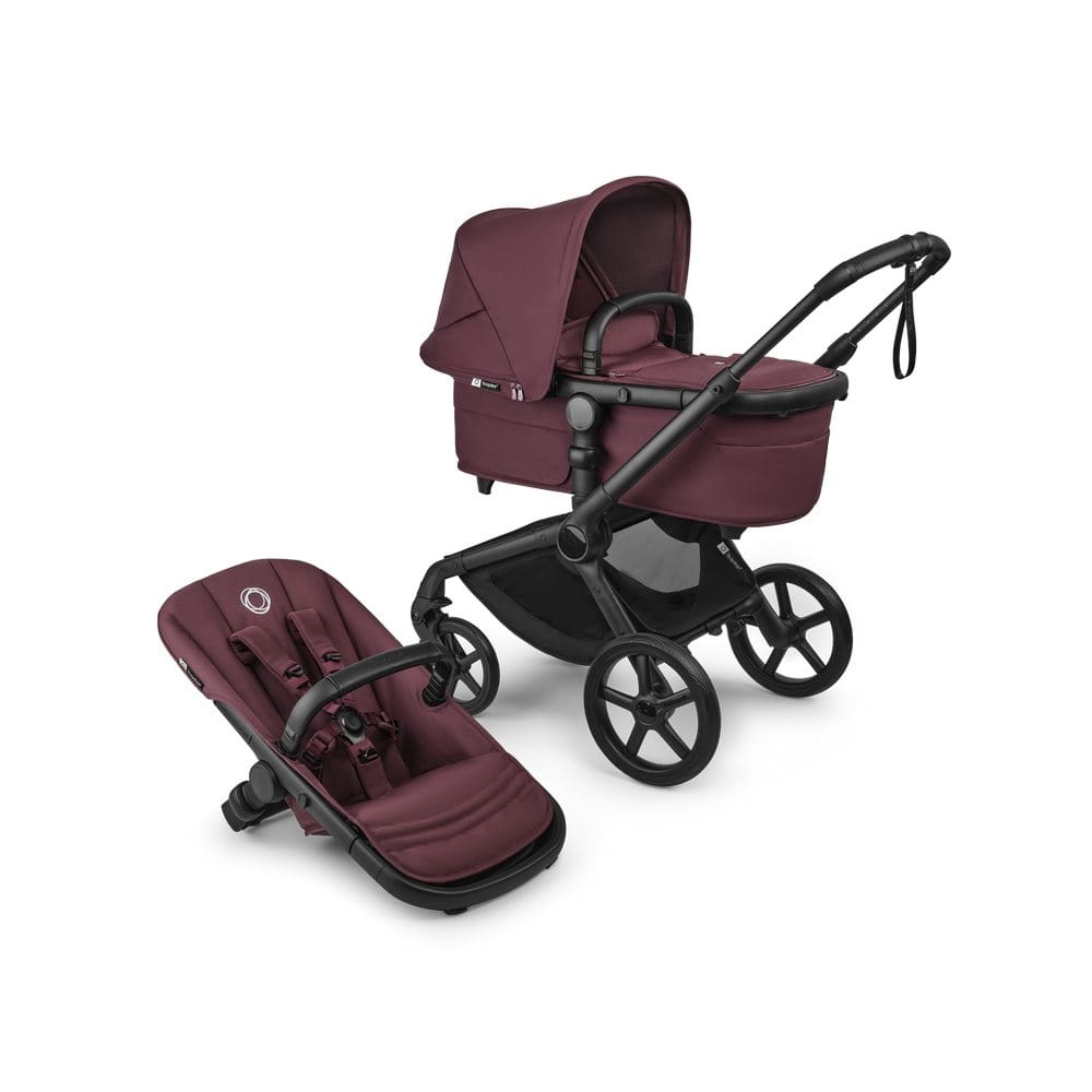 komplet bugaboo fox 5 renew wózek black-dark cherry