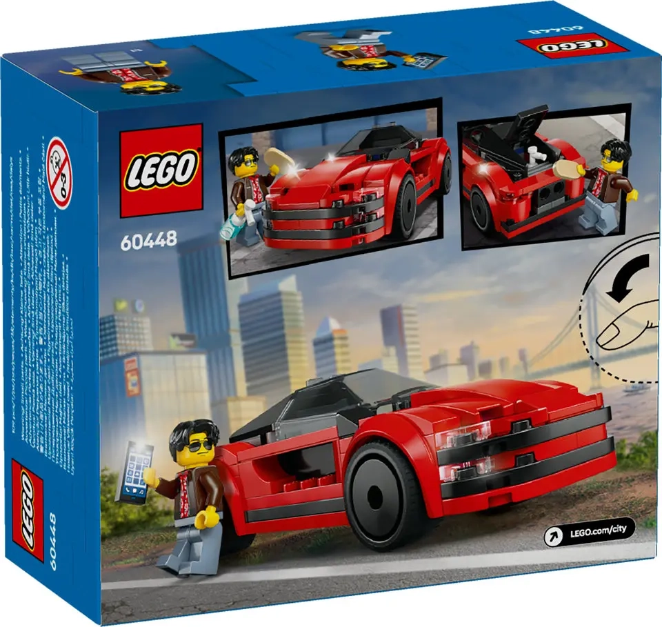 lego city czerwony samochod sportowy 60448