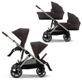 Cybex Gazelle S wózek 2w1 bliźniaczy chocolate brown