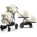 Cybex Gazelle S wózek 2w1 bliźniaczy seashell beige