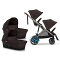 Cybex e-Gazelle bliźniaczy wózek 2w1 chocolate brown