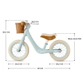 Wymiary rowerka biegowego RAPID 2 Kinderkraft: długość 85 cm, wysokość kierownicy 56,5 cm, regulowane siodełko
