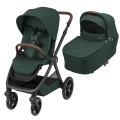 Zielony Maxi-Cosi Oxford Plus 2w1 — elegancki wózek dziecięcy z gondolą Sense i ergonomicznym siedziskiem w kolorze twillic green