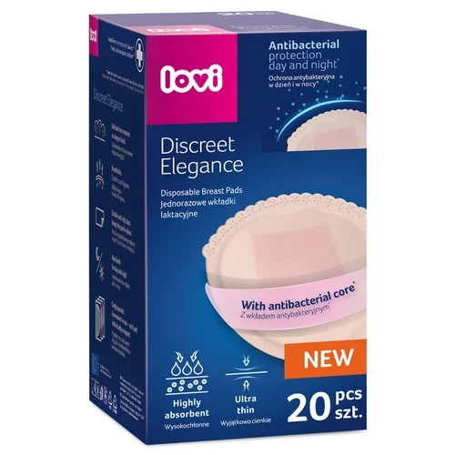 Lovi 19-610 Wkładki laktacyjne antybakteryjne Discreet Elegance beżowe