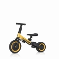 Colibro TremixUp 6 w 1 – rowerek biegowy w kolorze Banana Yellow, z dwoma złączonymi tylnymi kołami, gumowymi oponami i ergonomicznym siodełkiem dla małych dzieci