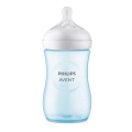 Philips Avent Responsywna Natural Butelka 260 ml niebieska – przezroczysta butelka do karmienia niemowląt z miękkim smoczkiem naśladującym pierś mamy, wykonana z bezpiecznego materiału wolnego od BPA