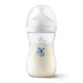 Philips Avent Responsywna Natural Butelka 260 ml z motywem koali – przezroczysta butelka do karmienia niemowląt z miękkim smoczkiem responsywnym i zaworkiem antykolkowym, wykonana z bezpiecznego materiału wolnego od BPA