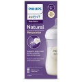 Philips Avent Responsywna Natural Butelka 260 ml w opakowaniu – fioletowe pudełko prezentujące butelkę dla niemowląt z antykolkowym smoczkiem responsywnym