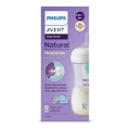 Opakowanie butelki Philips Avent Natural Response AirFree 260 ml w kolorze fioletowym, prezentujące innowacyjny smoczek naśladujący pierś mamy, redukujący kolkę, gazy i refluks u niemowląt