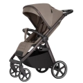 Beżowy wózek spacerowy Bravo SL Deluxe Desert Beige z regulowaną budką i amortyzowanymi kołami, idealny na codzienne spacery