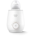 Philips Avent podgrzewacz do butelek z czujnikiem temperatury – widok z przodu, elegancki biały kolor, zapewnia bezpieczne i równomierne podgrzewanie mleka i jedzenia dla dziecka
