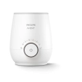 Philips Avent podgrzewacz do butelek – minimalistyczny biały design widoczny z przodu, doskonały do utrzymywania ciepła mleka i stałych posiłków dla niemowląt