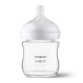 Philips Avent Responsywna butelka Natural szklana 120 ml – bezpieczna butelka dla niemowląt z responsywnym smoczkiem do karmienia piersią i butelką