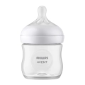 Philips Avent Natural 125 ml – pusta przezroczysta butelka dla niemowląt z miękkim smoczkiem responsywnym i systemem antykolkowym, wolna od BPA