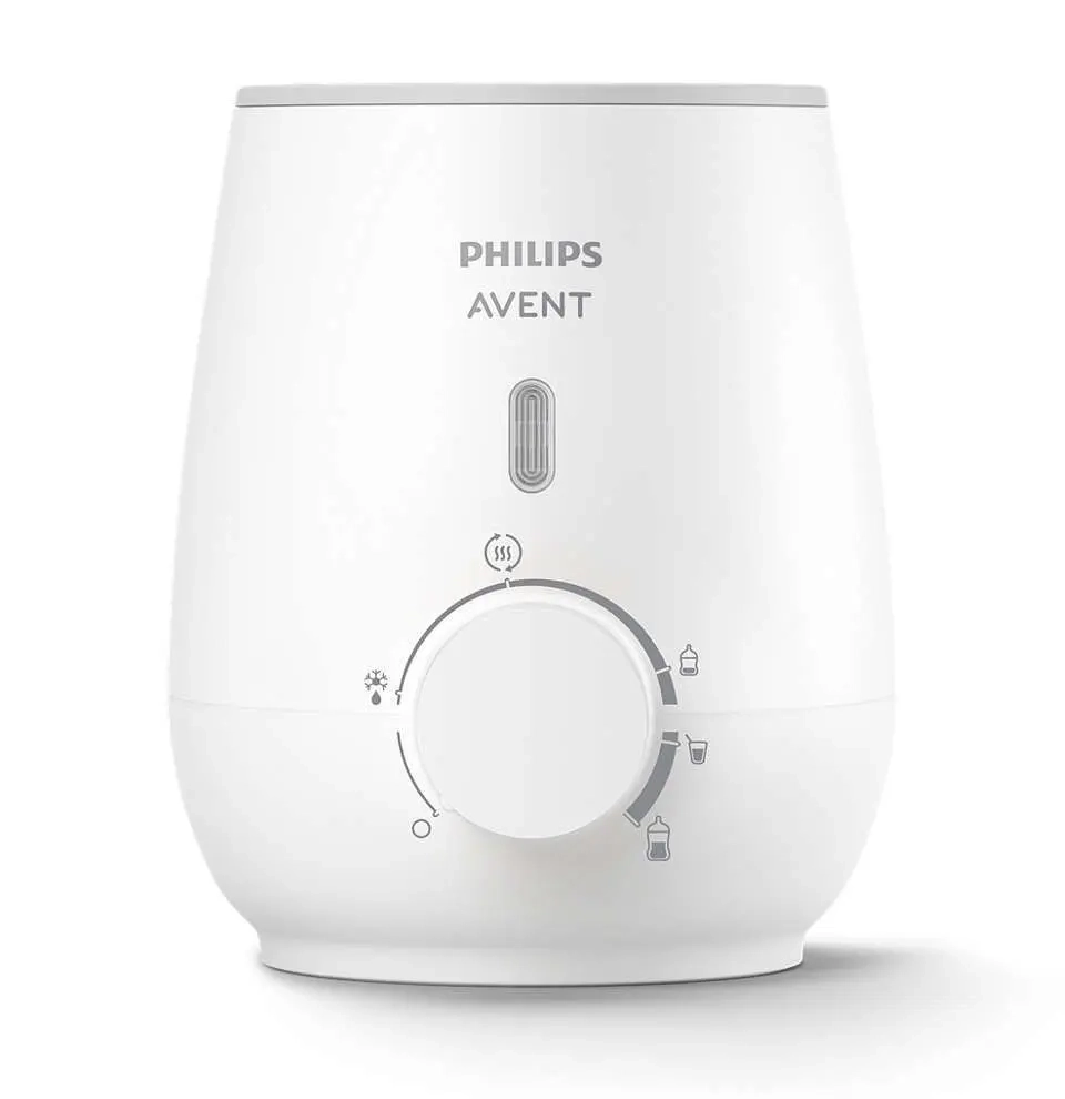 Philips Avent podgrzewacz do butelek – biały elektryczny podgrzewacz mleka z pokrętłem i funkcją rozmrażania